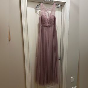 Jenny Yoo lavender tulle floor length dress
